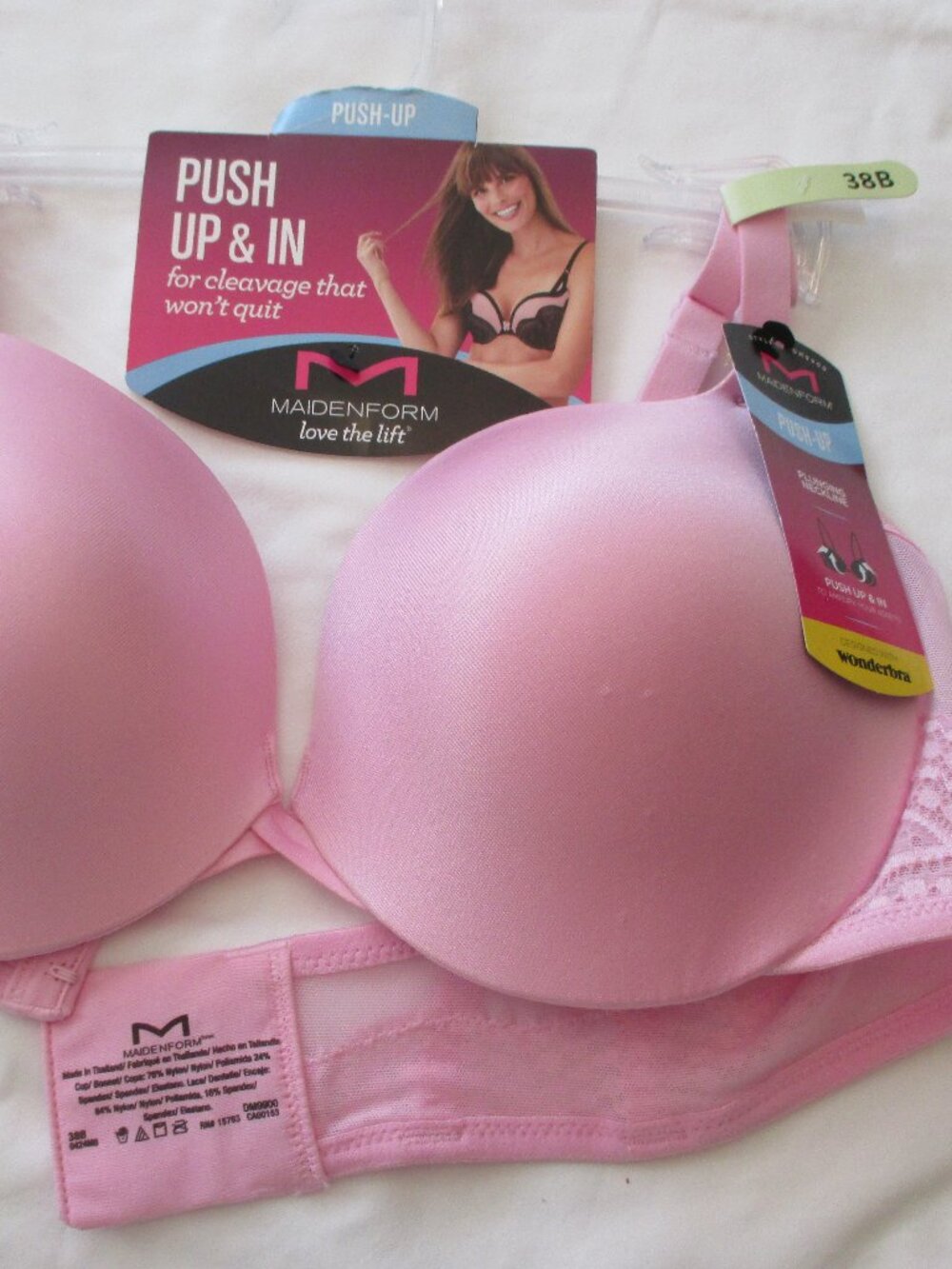 NWT - Maidenform Push-up bra - sz 38B - MSRP $48.00 - style #9900